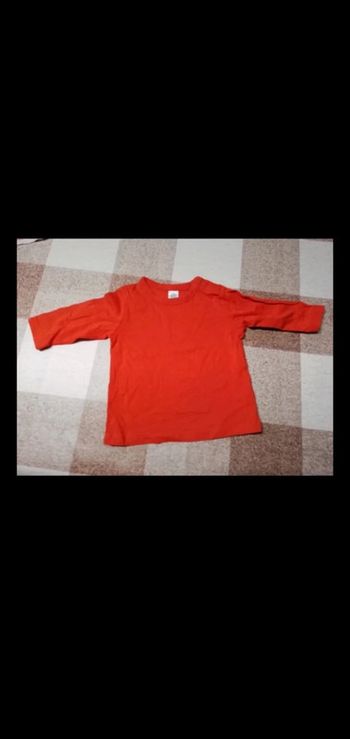 Tee shirt Manches longues orange Tex 3 mois