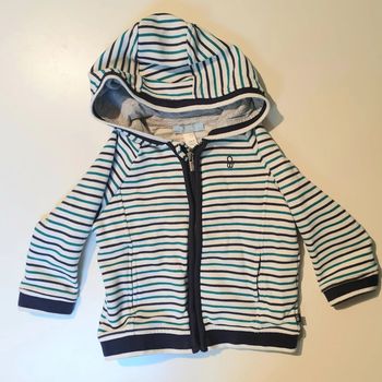 Gilet rayé bleu/noir