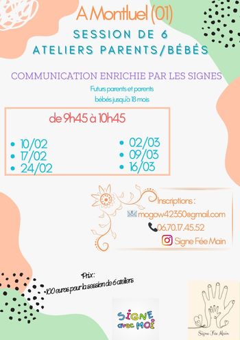 Ateliers parents bébés Communication Enrichie par les Signes