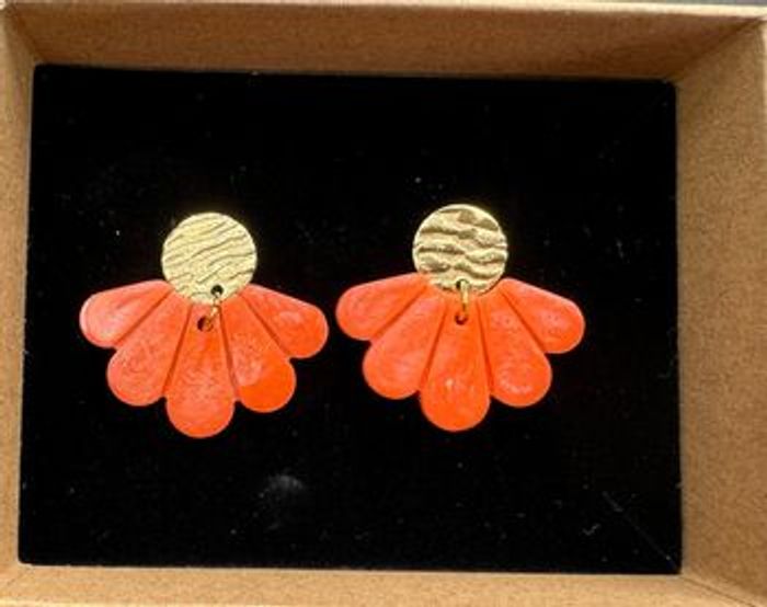 Boucles d’oreilles Fiore Orange - photo numéro 2
