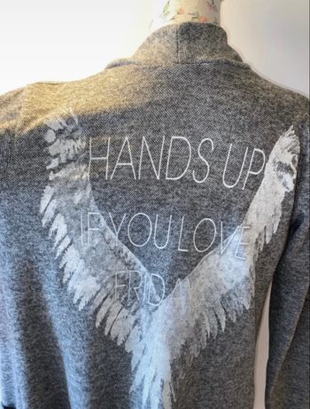 Gilet gris long fêmme taille unique 