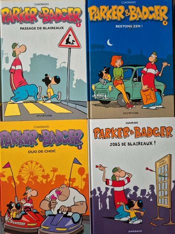 Lot  de  4 bandes dessinées Parker et  Badger