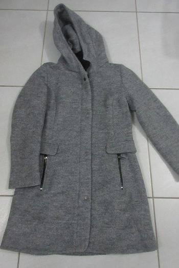 manteau long gris