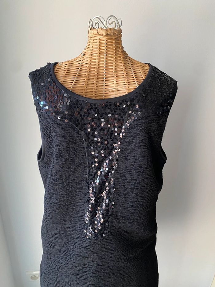 Robe Promod taille 36 noire avec sequins taille 36 - photo numéro 6