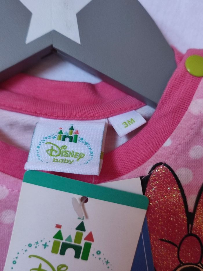 Ensemble Robe + bloomer - Minnie mouse - 3 mois - Neuf - Disney - photo numéro 7