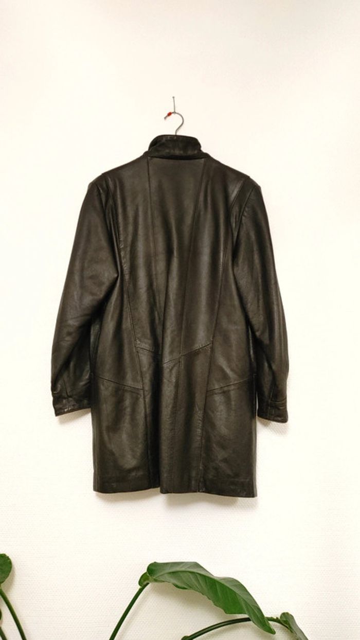 Manteau vintage en cuir Au Renard vintage hiver très chaud - photo numéro 10