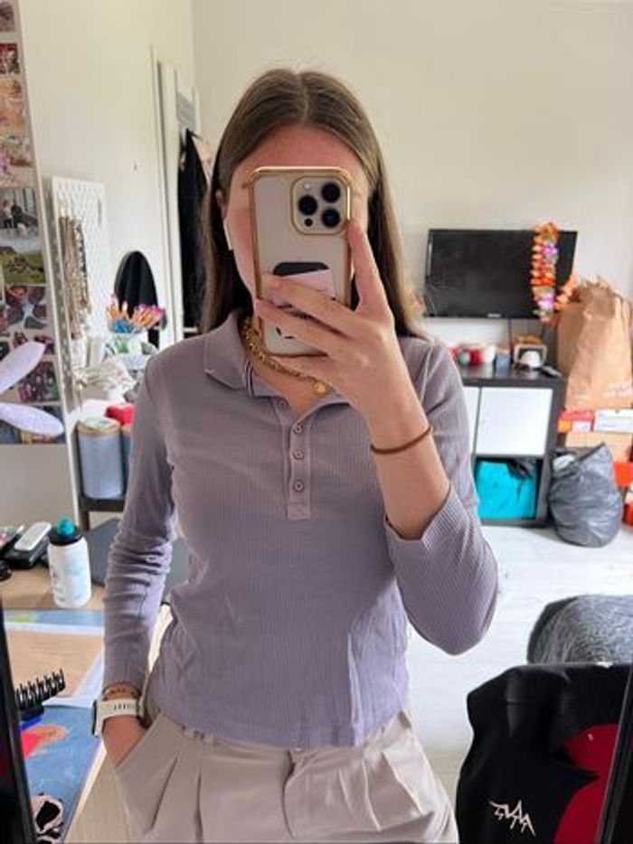Polo manche longue vintage taille M Dynam