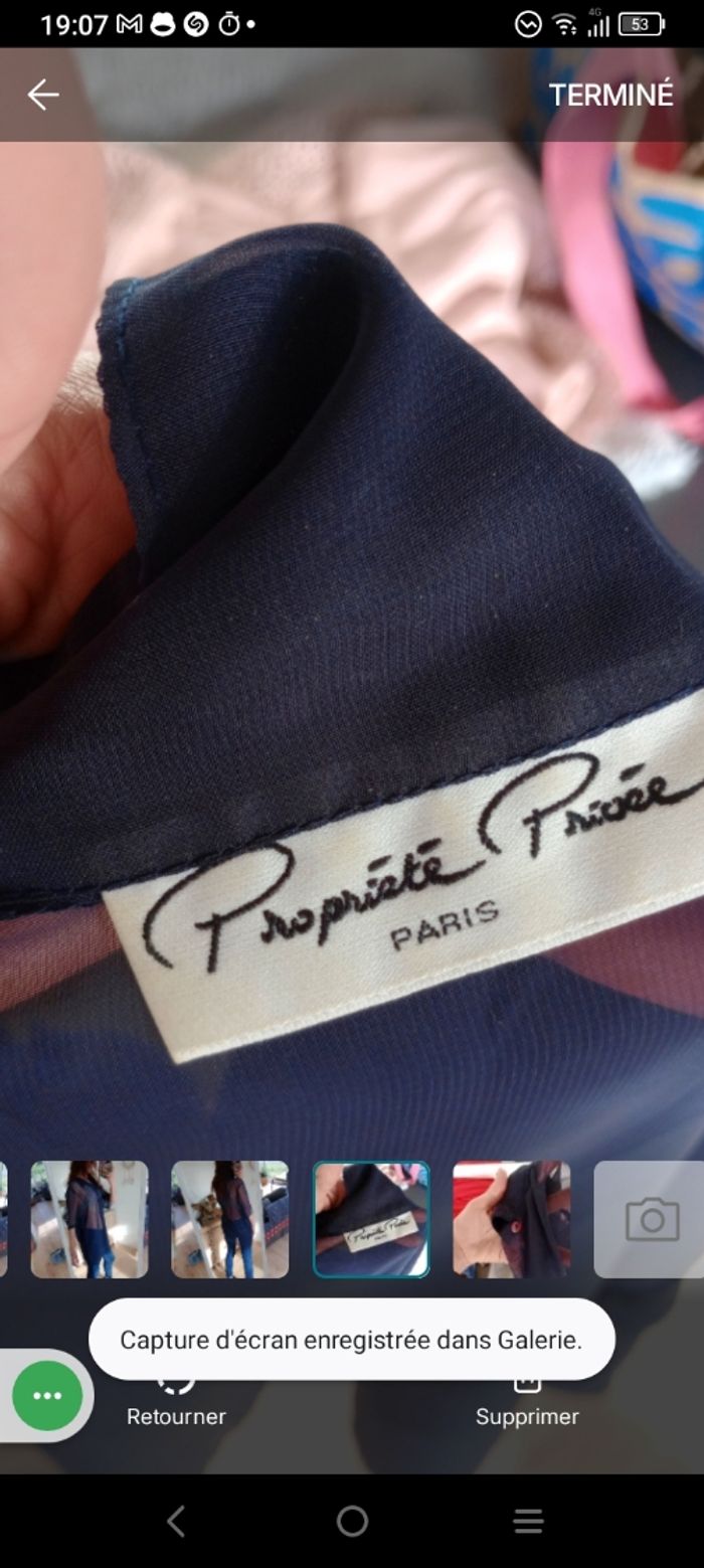 Chemise 50 transparent marine chic - Propriété Privée Paris c87 - photo numéro 8