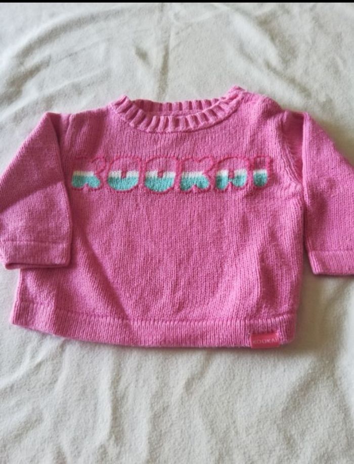 Pull col rond fille 6 mois KOOKAÏ