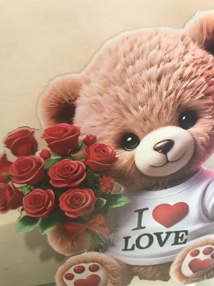 Sculpture ourson amoureux en 2D