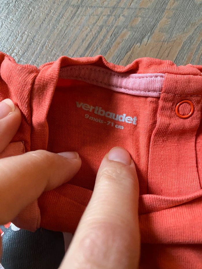 Ensemble gris rose fille 9-12mois - photo numéro 3