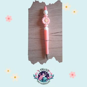 Bic avec perle en silicone disney fleure