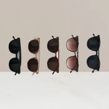 Lot de 5 paires de lunettes de soleil noir & marron - Y2K