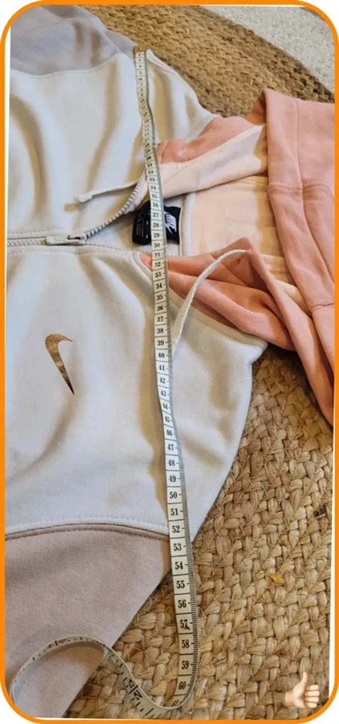 Veste à capuche Nike - Taille M Oversize - Homme - Très bon état - Blanc cassé - photo numéro 10