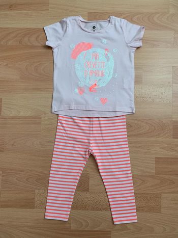 Ensemble tee shirt et legging 2 ans