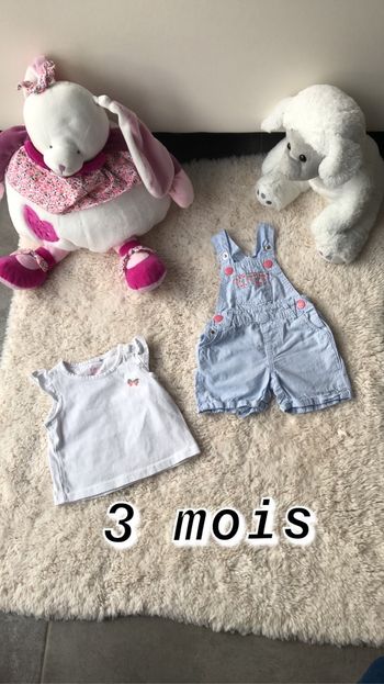 Salopette short 3 mois