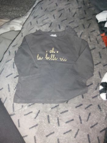 Tshirt manches longues taille 63/69cm 6 mois kiabi