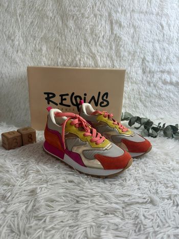 Paire de basket orange et fuchsia taille 38 Reqins