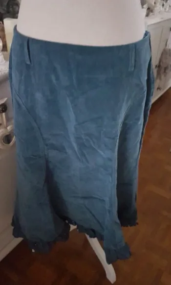 Jupe bleu canard 3 Suisses T 44 Neuve