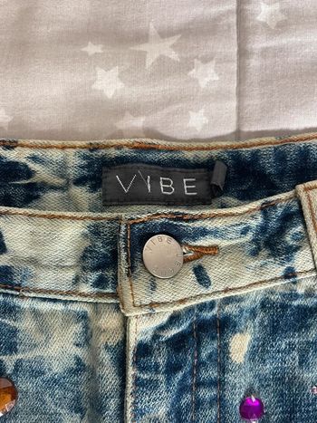 Falda vaquera brillos