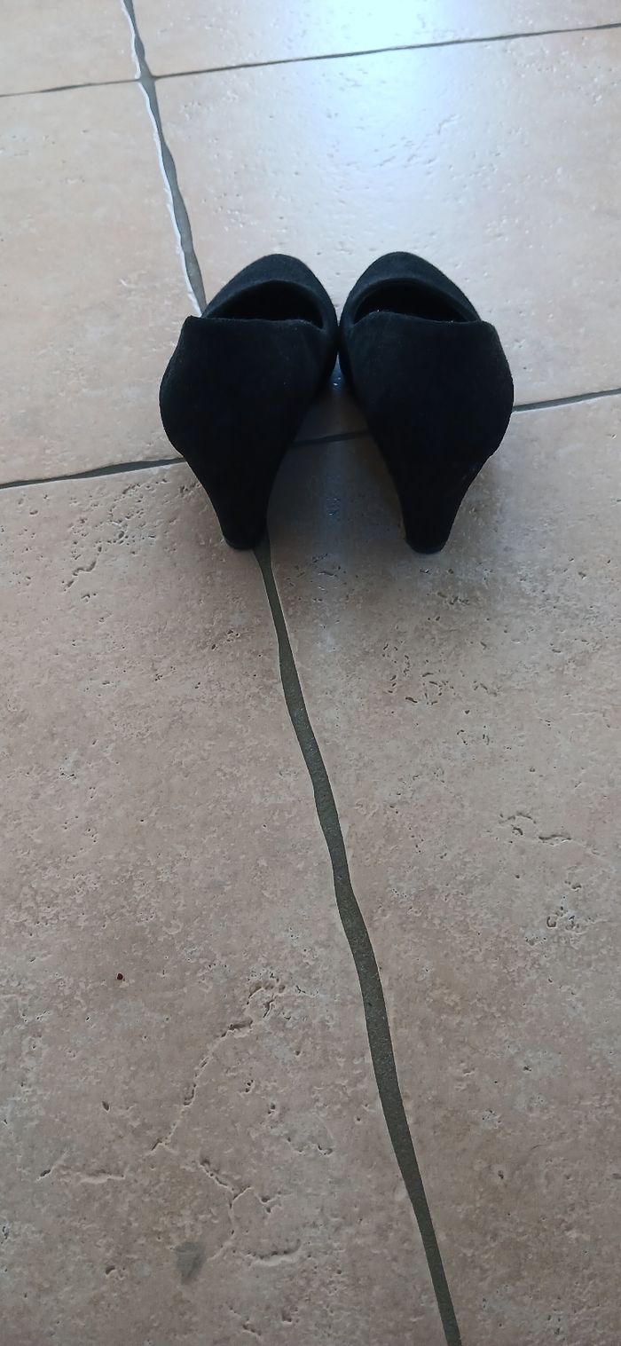Chaussures talons compensé noirs - photo numéro 2