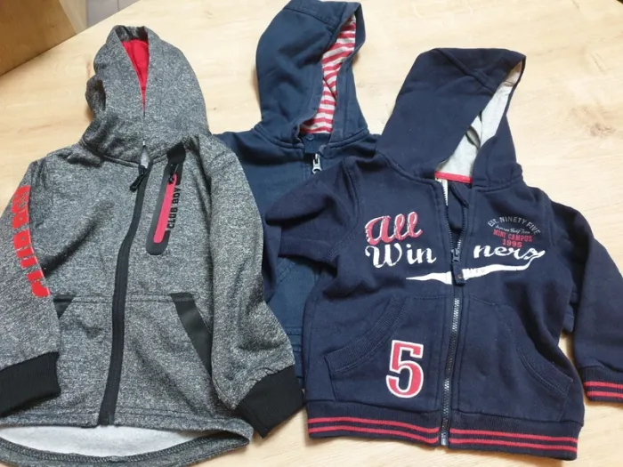 Lot de 3 vestes à capuche 18 mois