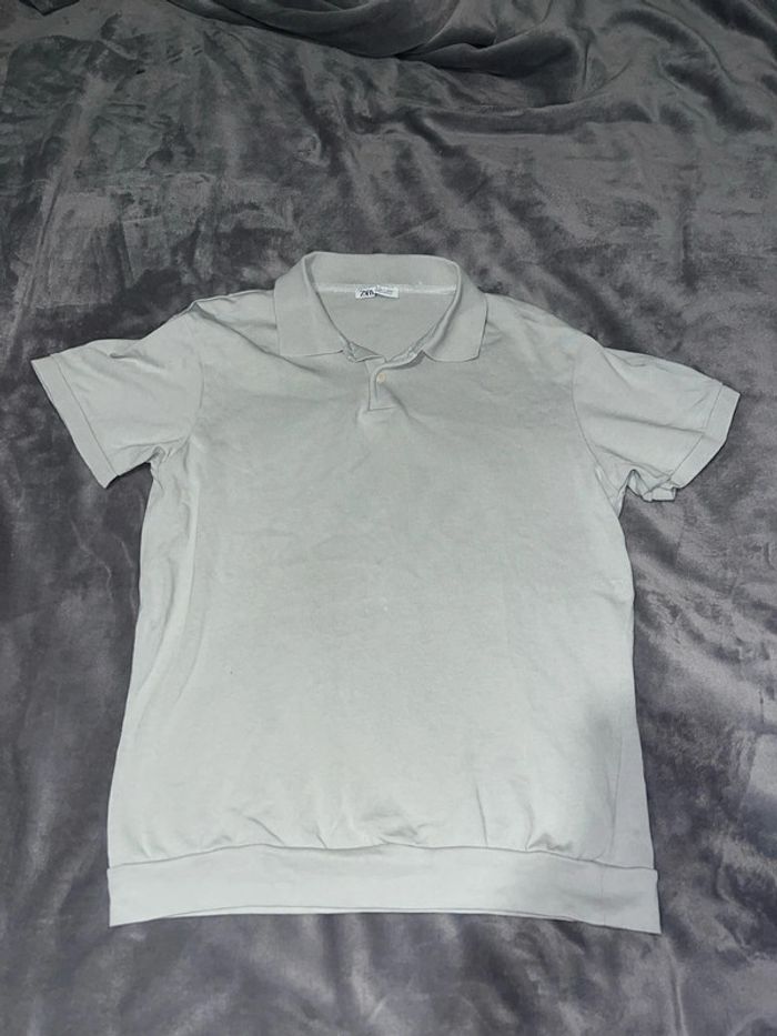 Polo gris homme S 36 Zara