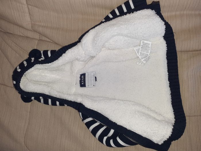 Gilet rayé bleu marine 6 mois - photo numéro 2