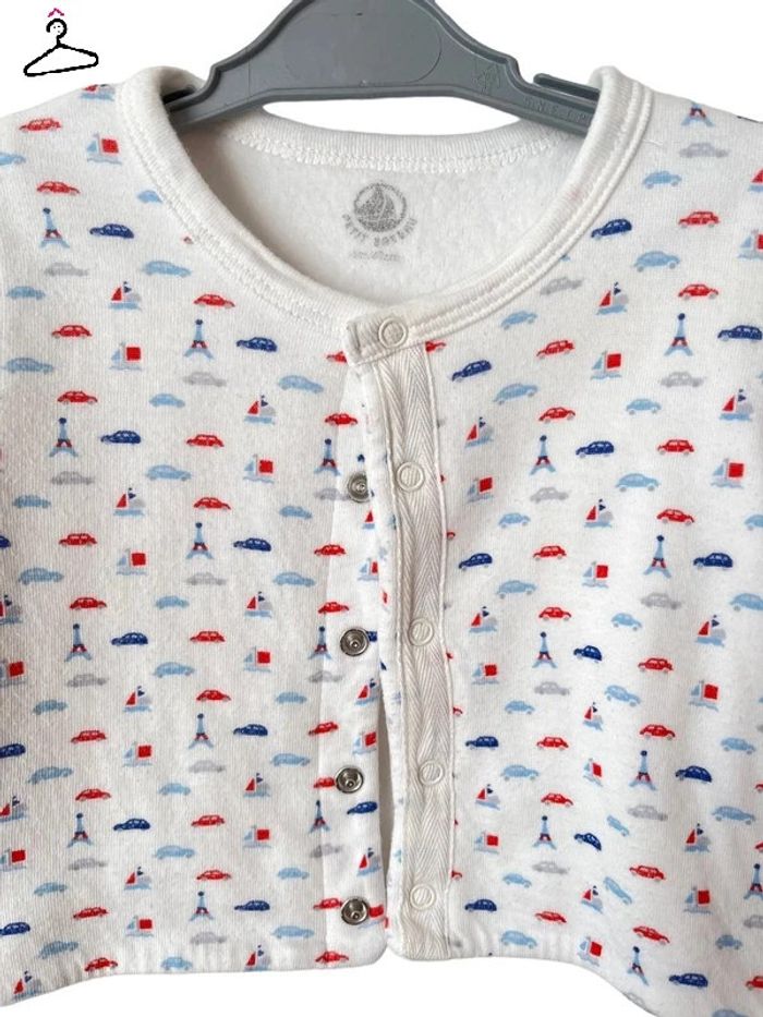 Ensemble pyjama en velours blanc à motifs - Petit Bateau 6 mois - photo numéro 7