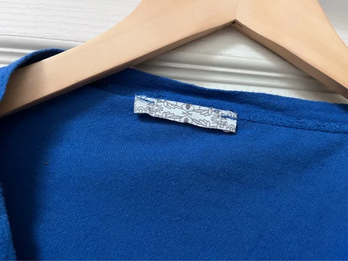 Joli Robe Bleue en lin & coton - Taille 42 - photo numéro 7