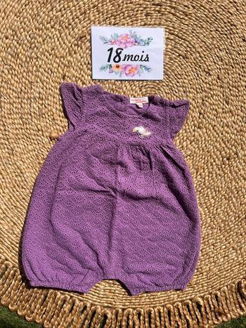 Combi short broderie anglaise dpam 18 mois