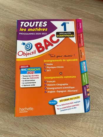 toutes les matières programme 2020 2021 première bac spé scientifique