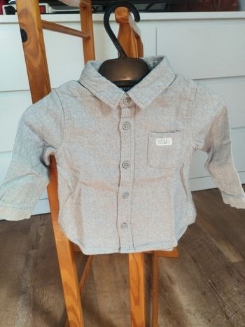 Chemise unie flanelle bébé garçon taille 6 mois