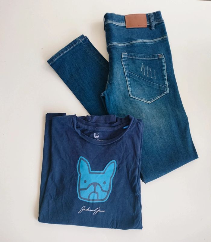 Jean Name It et t-shirt Jack& Jones 14ans - photo numéro 2