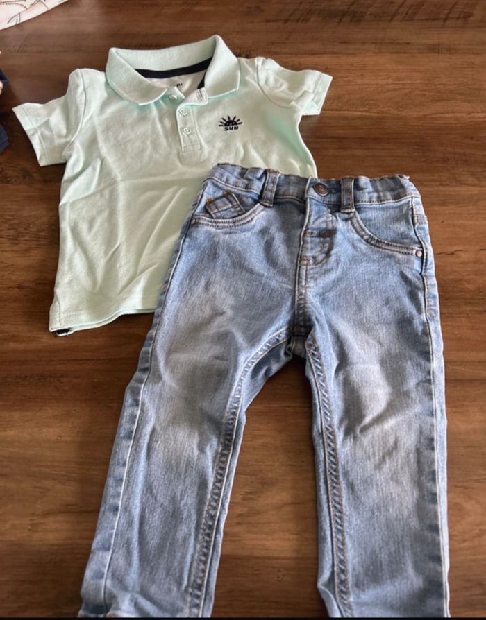 Ensemble polos et jean Kiabi