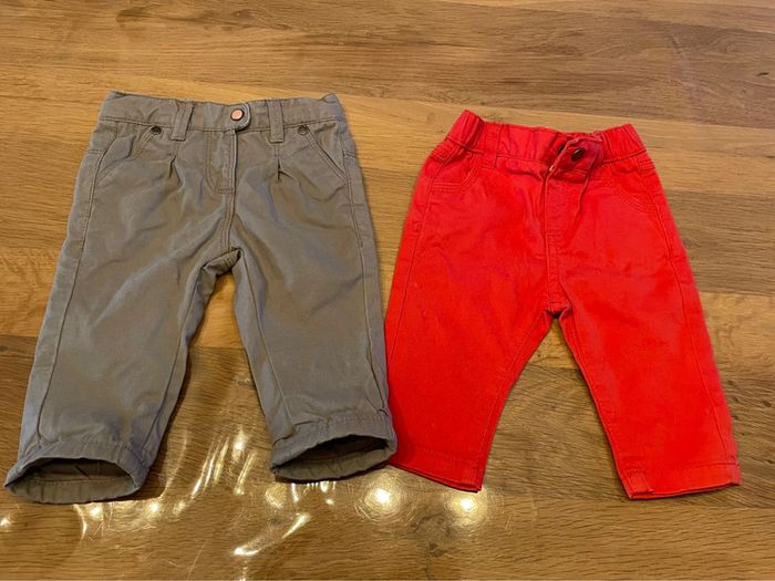 Lot de 2 pantalons fille 3 mois - photo numéro 2