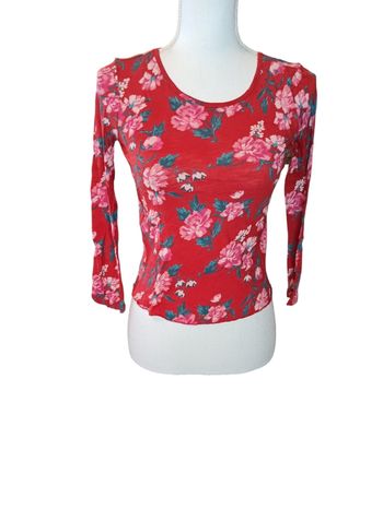 Tee-shirt manches longues fleuri M