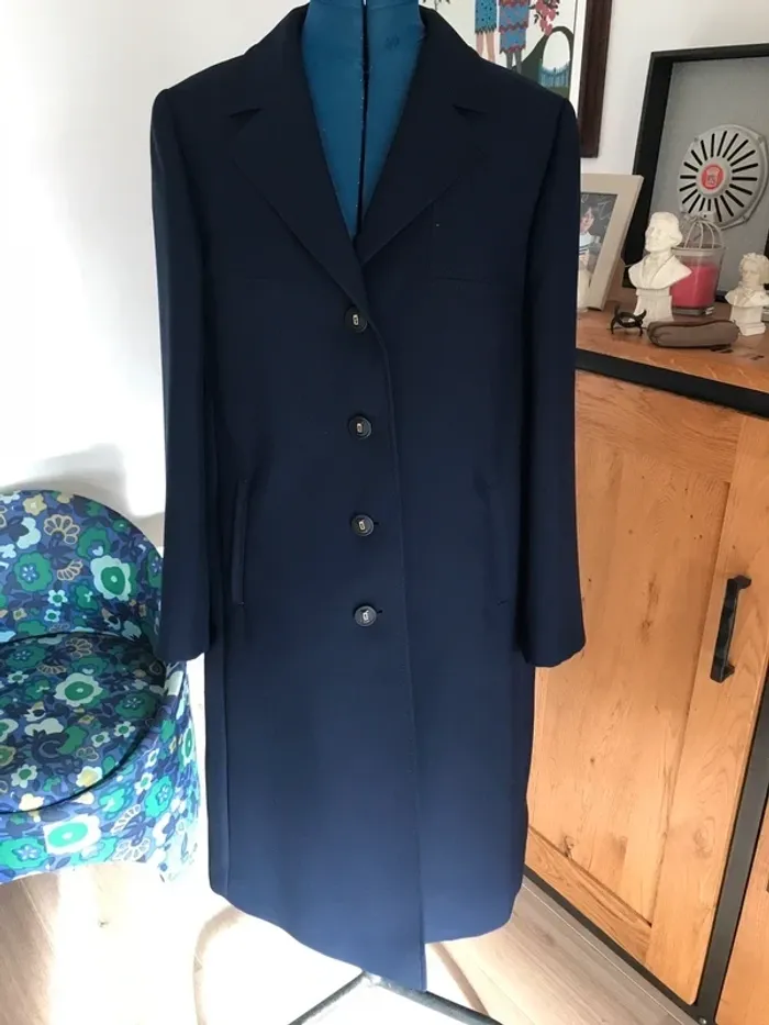 Trench-coat manteau imperméable vintage années 70/80 marine 40
