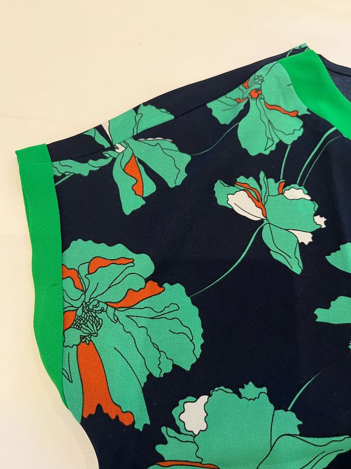 T-shirt manches courtes fluide noir et vert fiona taille M - photo numéro 5