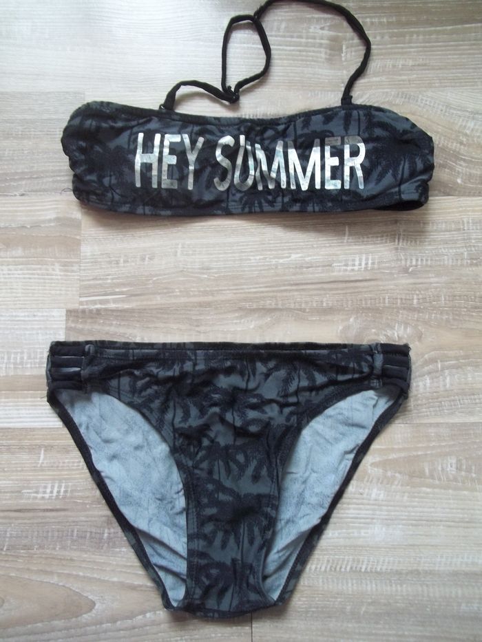 Bikini bandeau "Hey summer" 12 ans