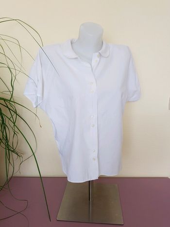 Joli chemisier blanc manches courtes