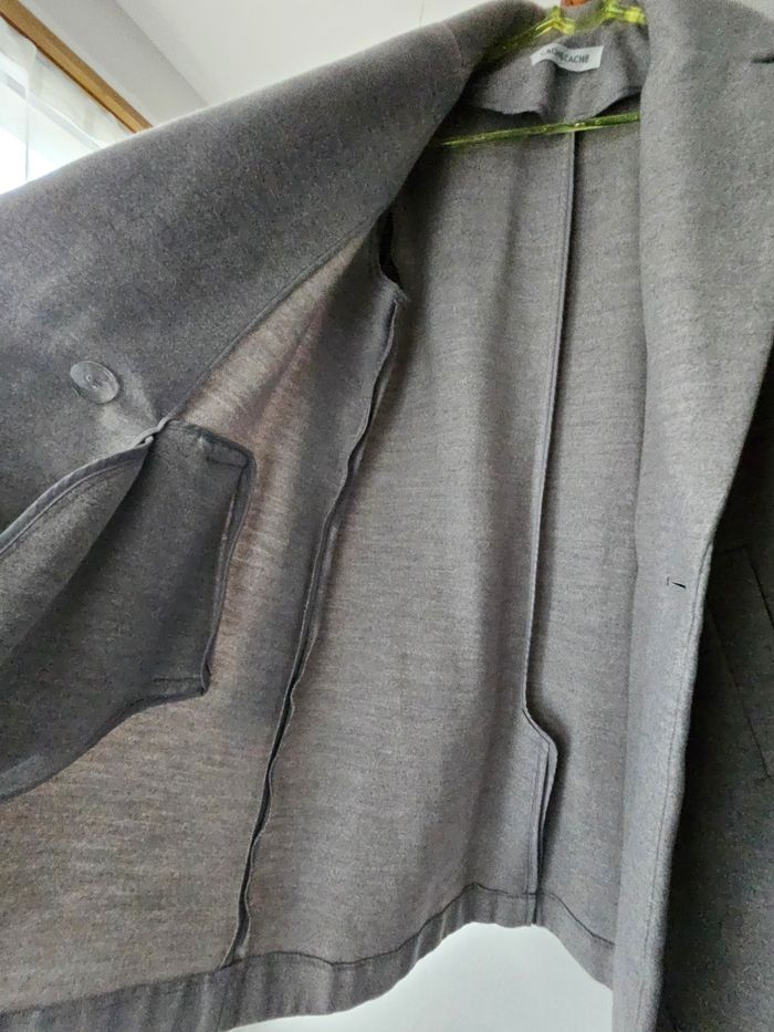 Manteau long femme gris léger Cache cache veste trench - photo numéro 4