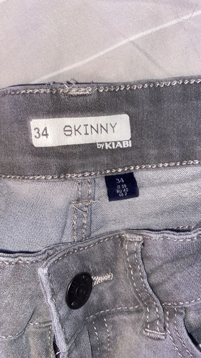 Jeans skinny gris - photo numéro 2