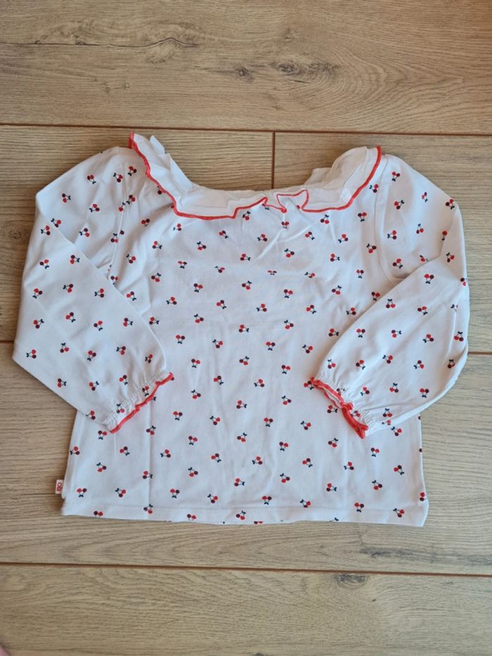 T-shirt ML 2 ans Obaibi Cerises - photo numéro 3