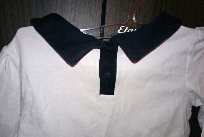 T-shirt manches longues col claudine - photo numéro 3