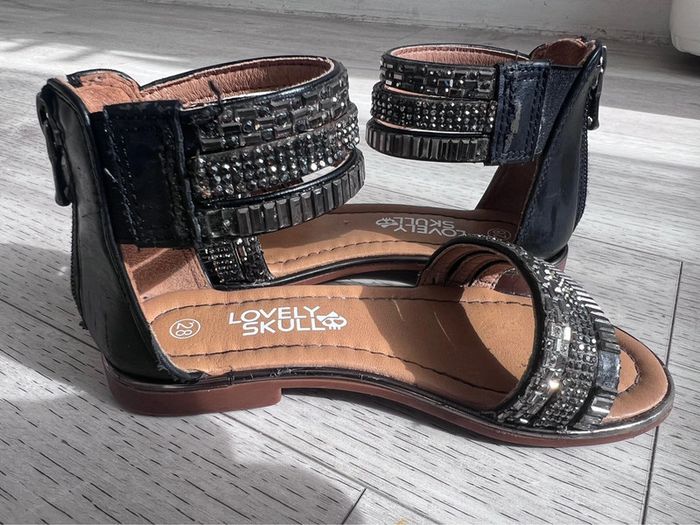 Sandale strass noir - photo numéro 2