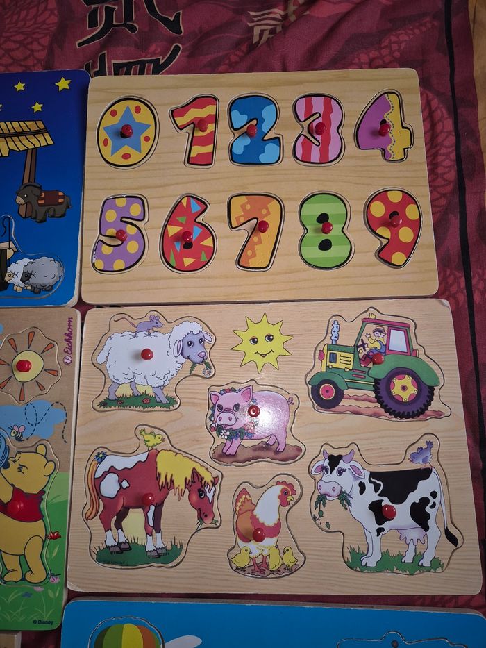 Lot de 6 puzzles en bois enfant - photo numéro 3