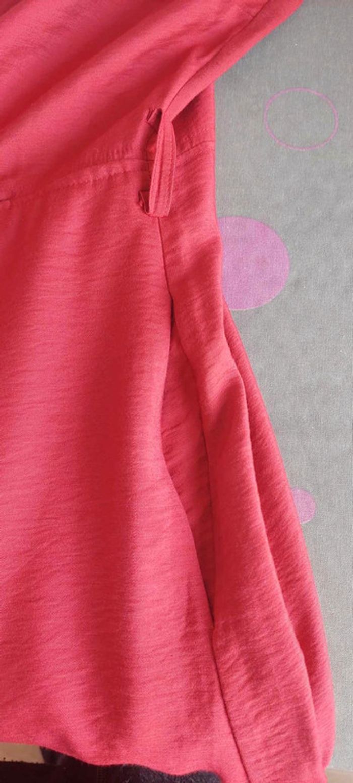 Superbe robe longue Mango XS rouge foncé coupe portefeuille très bon état - photo numéro 6