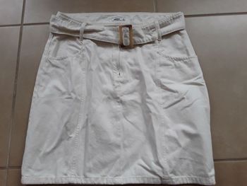 Jupe jeans blanc 42 GEMO NEUVE