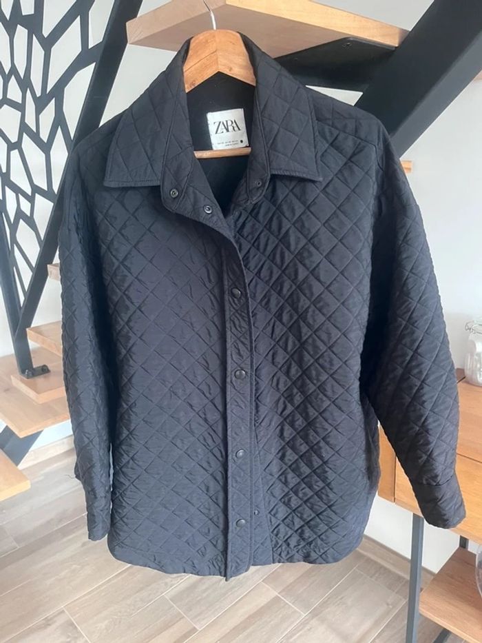 Veste matelassé oversize noir Zara XS